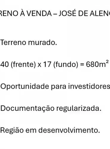 Imóvel em José de Alencar